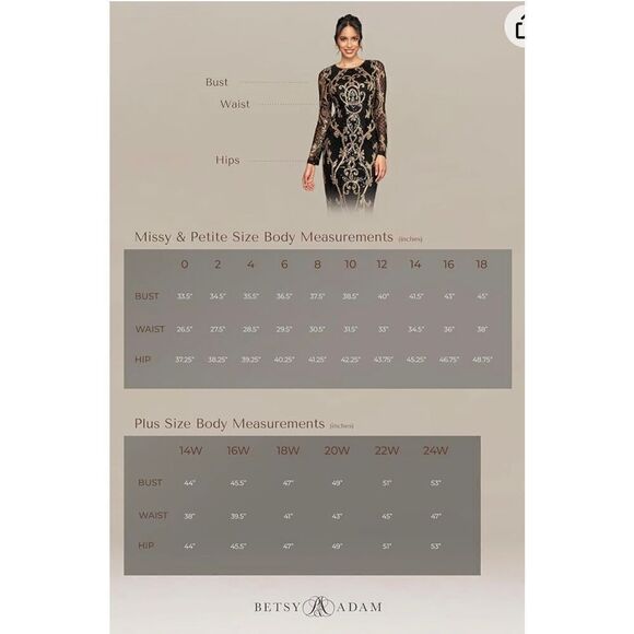 Betsy & Adam Women's Petite Long Sleeve V-Neck Stretch Wrap Knot Dress - Picture 9 of 9